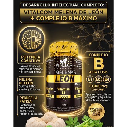 Melena de León Vitalcom 500mg | 60 Cápsulas